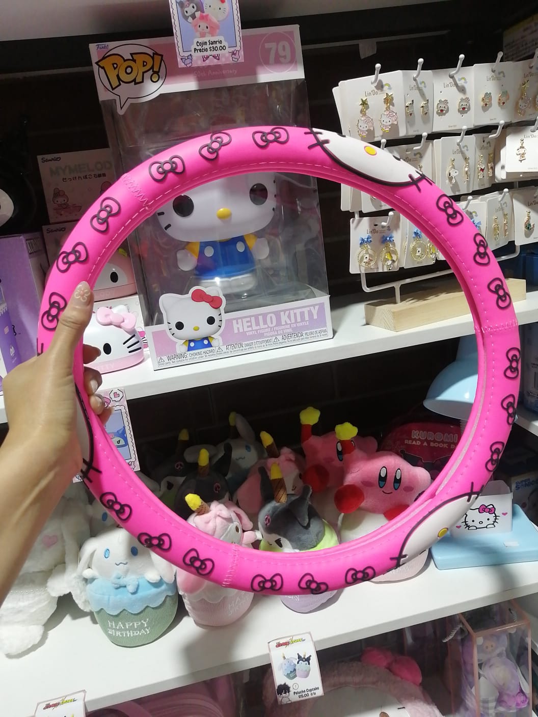 Forro Universal para volante de Hello Kitty