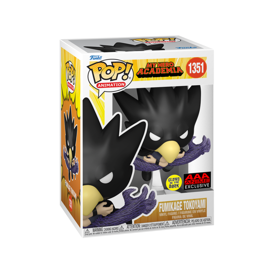 Funko Pop! My Hero Academia - Fumikage Tokoyami Fallen Angel (Glow in the Dark) #1351 - Anime Exclusive