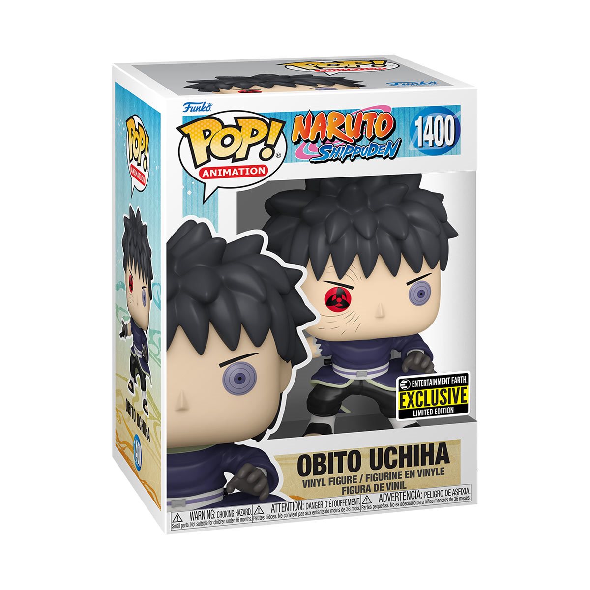 Funko Pop! Naruto Shippuden - Obito Uchiha Unmasked - Entertainment Earth Exclusive #1400