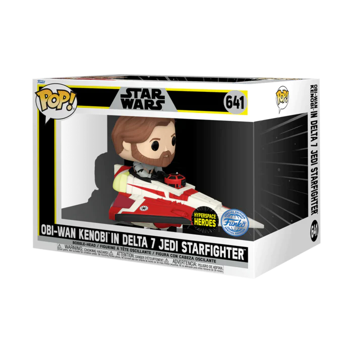 Funko Pop! Rides - Star Wars: The Clone Wars - Obi-Wan Kenobi in Delta-7 Jedi Starfighter #641