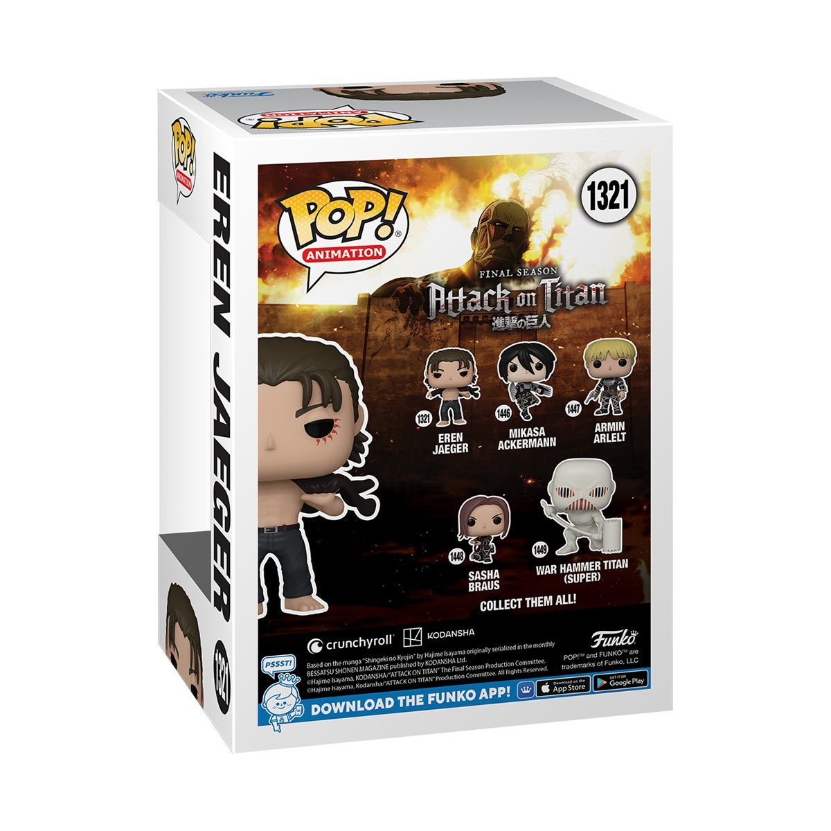 Funko Pop! Attack on Titan Eren Jeager Vinyl Figure #1321