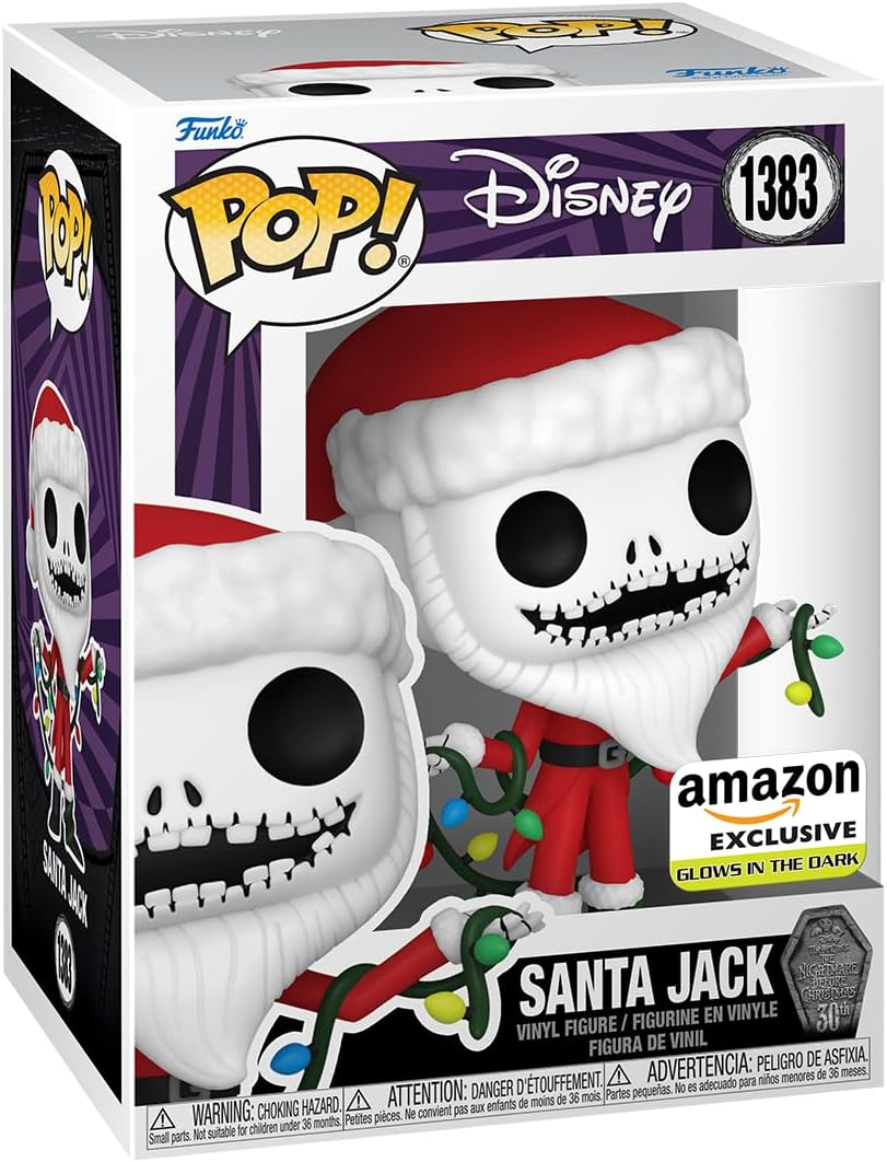 Funko Pop! The Nightmare Before Christmas Santa Jack GITD, Amazon Exclusive