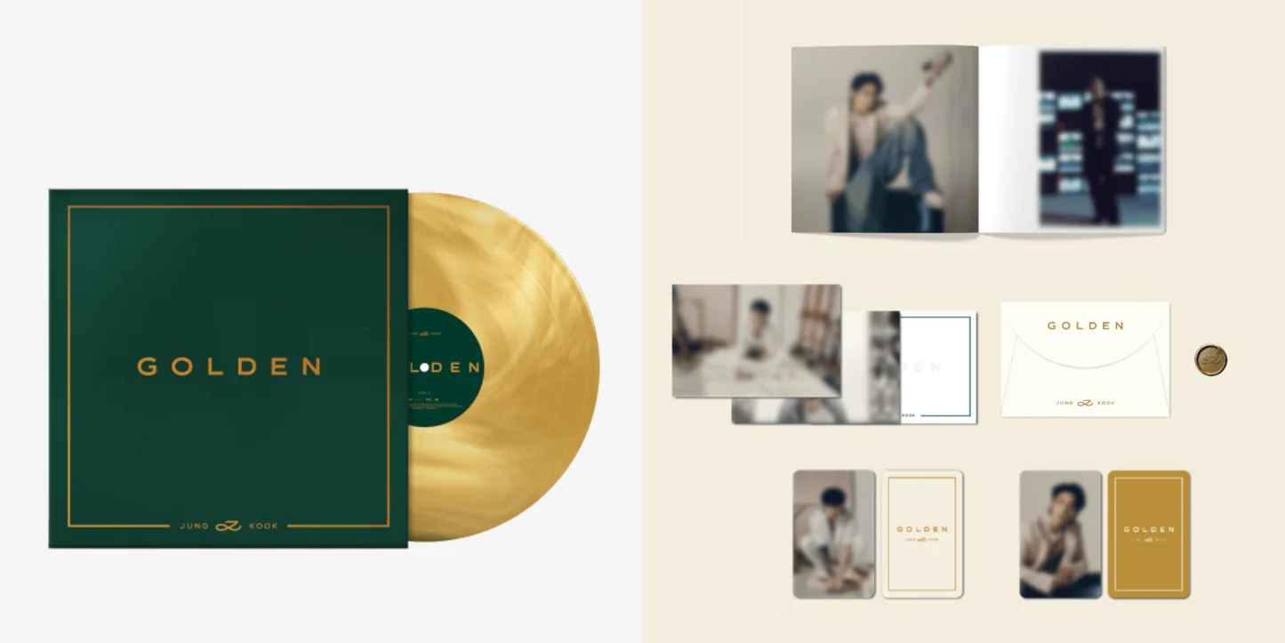 bts- Jung Kook GOLDEN Vinyl Record