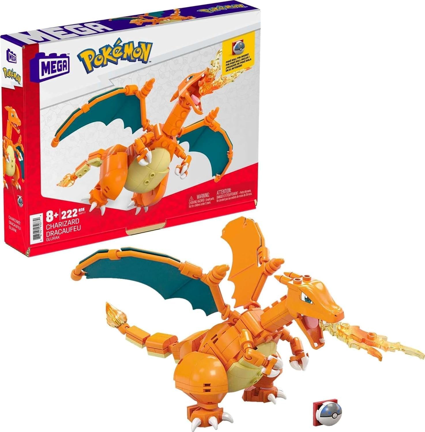 MEGA Pokémon- Charizard 222 piezas