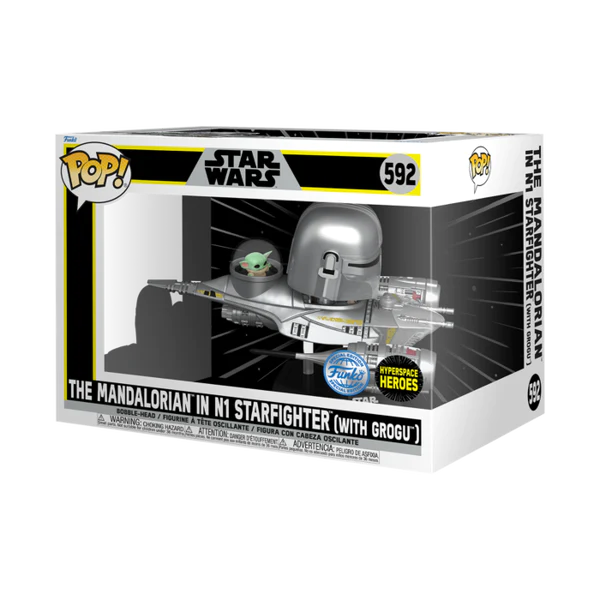 Funko Pop! Rides - Star Wars: The Mandalorian in N1 Starfighter (With Grogu) #592