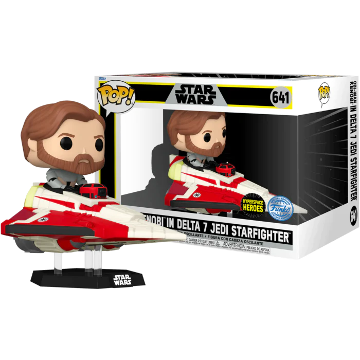 Funko Pop! Rides - Star Wars: The Clone Wars - Obi-Wan Kenobi in Delta-7 Jedi Starfighter #641