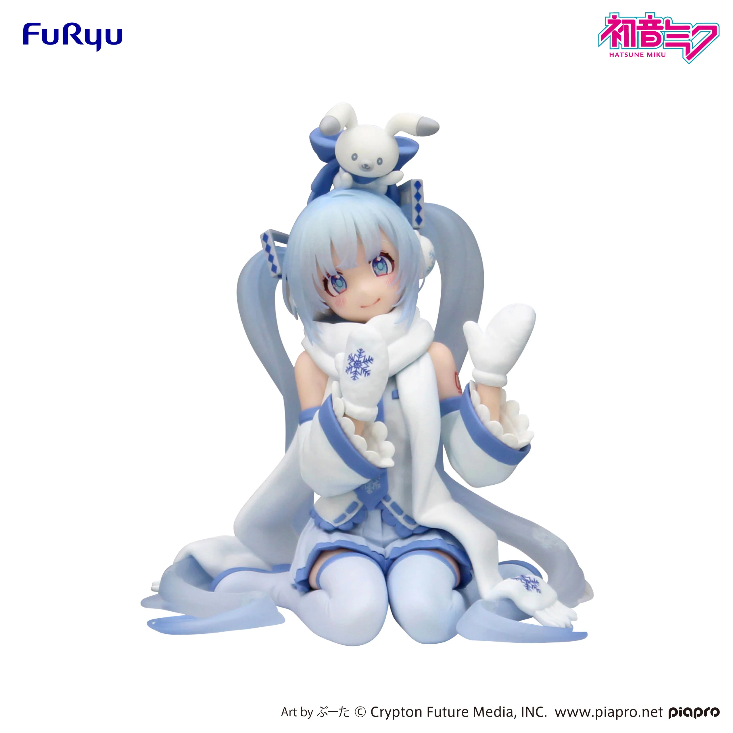 Hatsune   Miku   Noodle   Stopper   Figure   -   Snow   Miku   Sky   Town   10th   Anniversary