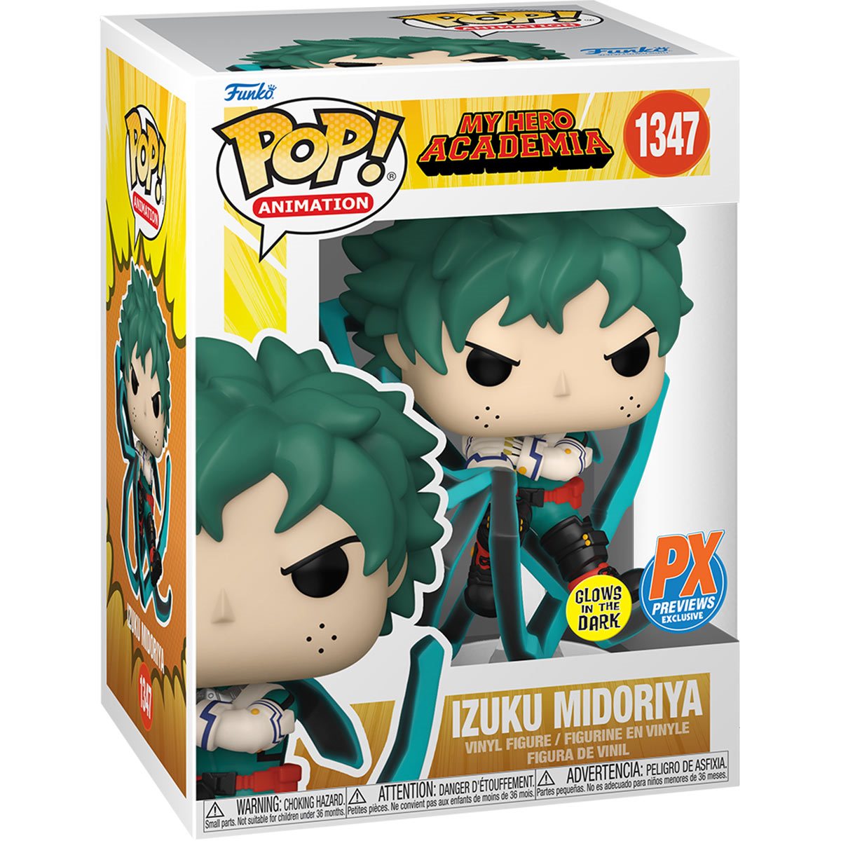 Funko Pop! My Hero Academia Izuku Midoriya Blackwhip Glow-in-the-Dark #1347 - Previews Exclusive